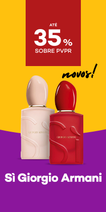 Novos  S&Iacute; da marca Giorgio Armani com destaque promocional de at&eacute; 35% sobre pre&ccedil;o de Venda ao P&uacute;blico Recomendado